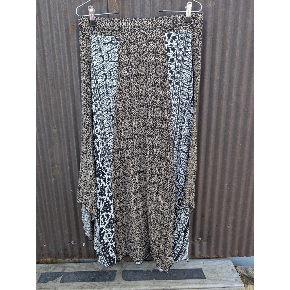 Mystree Maxi Skirt Size Medium Brown Boho Hippie Gypsy Goblin Forest Fairy Flowy